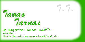 tamas tarnai business card